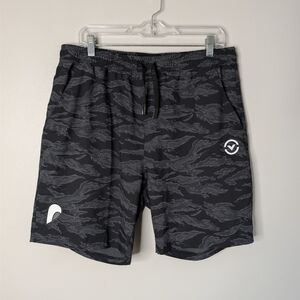 Virus Black And Gray Waves Camo Shorts